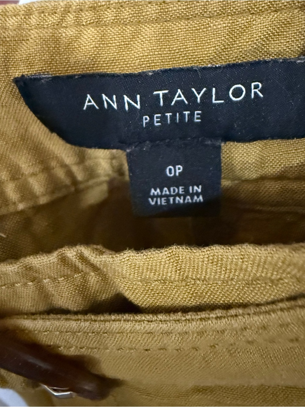 Ann Taylor Belted Linen Blend Midi Skirt - Picture 2 of 2